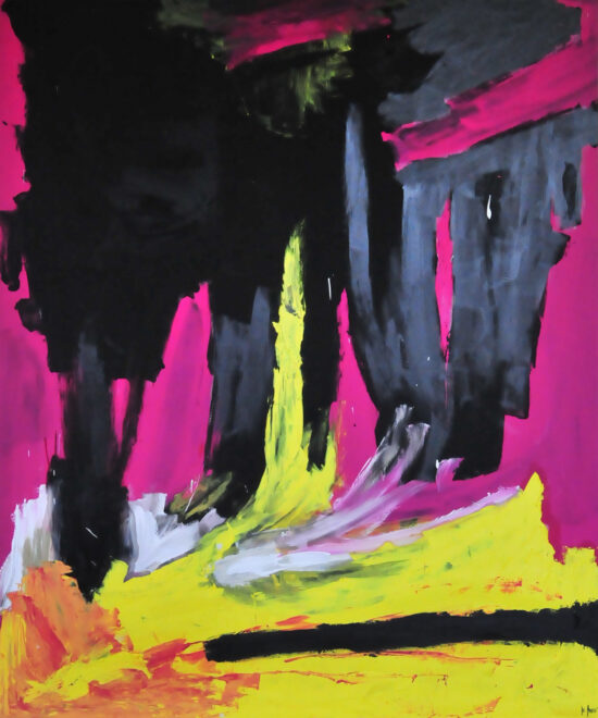 KOMPOSITION IN MAGENTA UND GELB