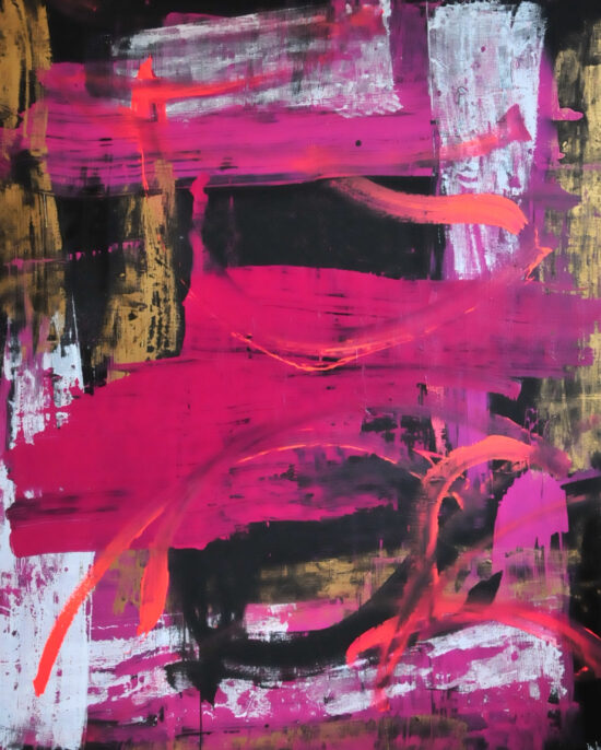 KOMPOSITION IN MAGENTA UND GOLD 2